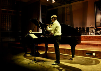 Sylvester S. am Klavier und Leo B. an der Klarinette