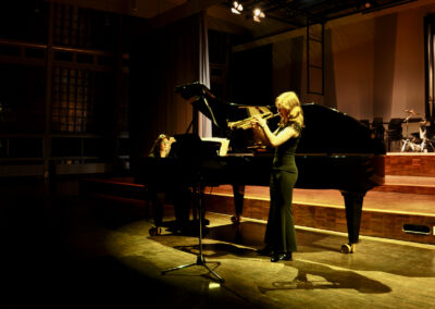 Sarah L. als Solistin an der Trompete