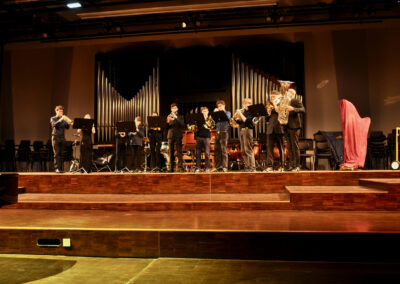 Das Bläserensemble unter der Leitung von Herrn Witzel